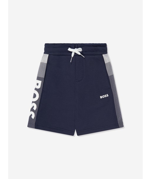 BOSS Boys Logo Print Shorts in Navy votre