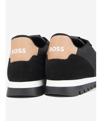 BOSS Boys Retrorunner Trainers in Black Vous souhaitez 