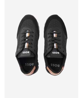 BOSS Boys Retrorunner Trainers in Black Vous souhaitez 