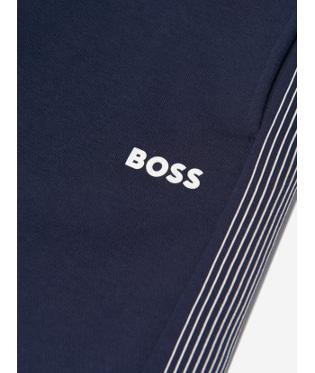 BOSS Boys Logo Print Shorts in Navy votre