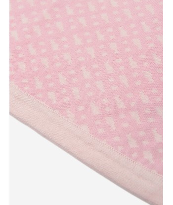 BOSS Baby Girls Knitted Logo Blanket in Pink pas cheres