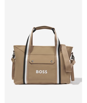 BOSS Baby Logo Changing Bag in Beige vous aussi creer 