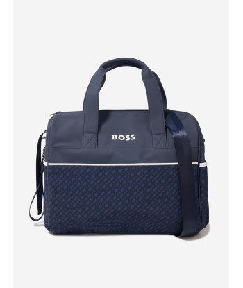 BOSS Baby Monogram Changing Bag in Navy basket pas cher