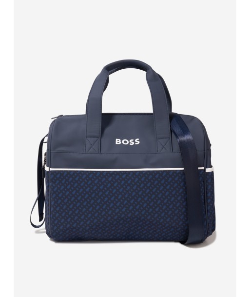 BOSS Baby Monogram Changing Bag in Navy basket pas cher