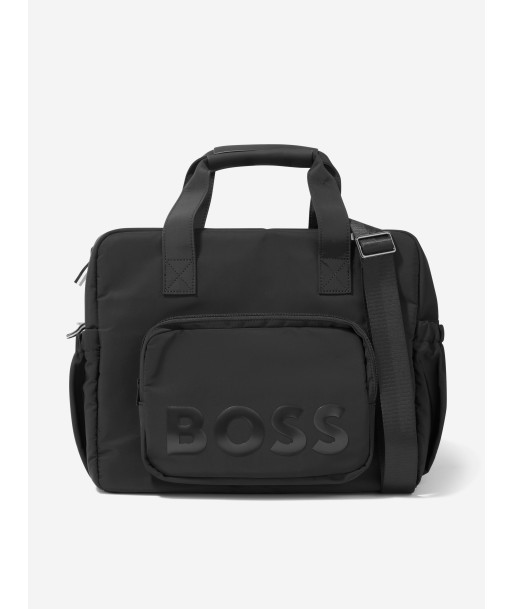 BOSS Baby Logo Changing Bag in Black en linge