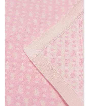 BOSS Baby Girls Knitted Logo Blanket in Pink pas cheres