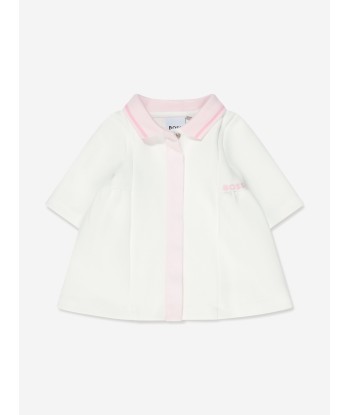 BOSS Baby Girls Polo Dress in Ivory de pas cher