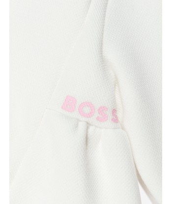 BOSS Baby Girls Polo Dress in Ivory de pas cher