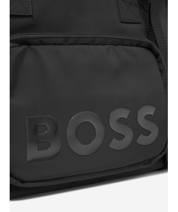 BOSS Baby Logo Changing Bag in Black en linge