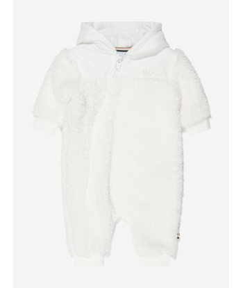 BOSS Baby Faux Fur Hooded All In One in Ivory pas cheres