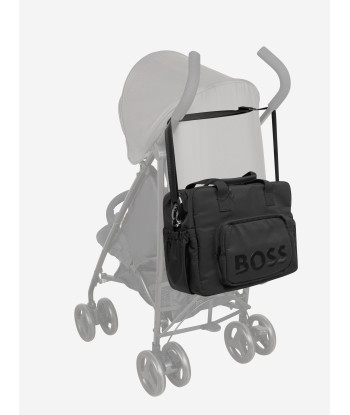 BOSS Baby Logo Changing Bag in Black en linge