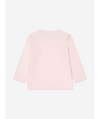 BOSS Baby Girls Long Sleeve T-Shirt in Pink Les magasins à Paris