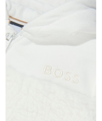 BOSS Baby Faux Fur Hooded All In One in Ivory pas cheres