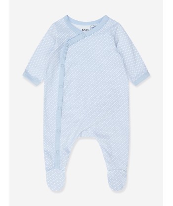 BOSS Baby Boys Monogram Babygrow in Blue france