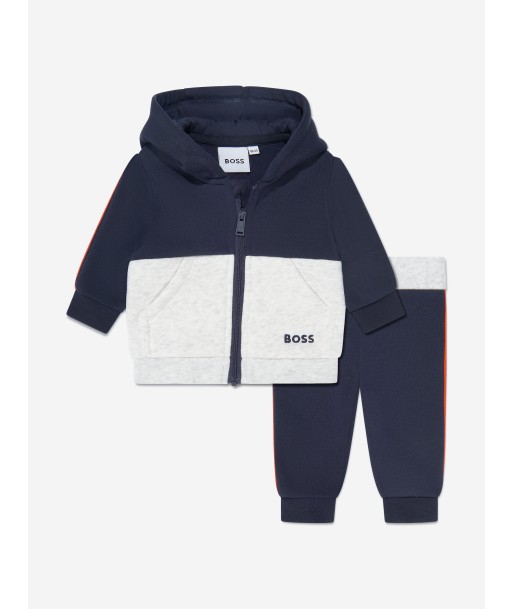 BOSS Baby Boys Contrast Tracksuit in Navy en linge