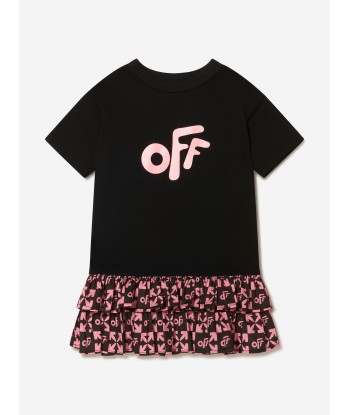 Off-White Girls Cotton Monogram Ruffle T-Shirt Dress suggérées chez