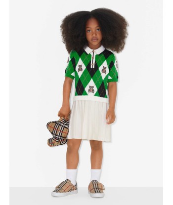 Burberry Girls Bess Argyle Dress in Green le concept de la Pate a emporter 