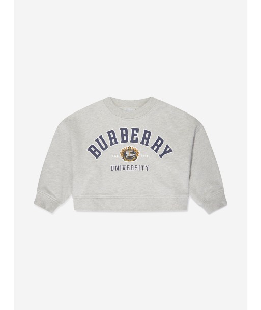 Burberry Girls Isla Varsity Sweatshirt in Grey Les magasins à Paris