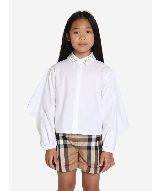 Burberry Girls Lynette Blouse in White les ctes