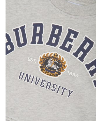 Burberry Girls Isla Varsity Sweatshirt in Grey Les magasins à Paris