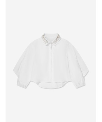 Burberry Girls Lynette Blouse in White les ctes