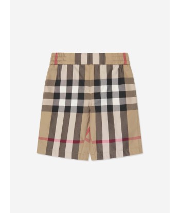 Burberry Boys Halford Shorts in Archive Beige Check du meilleur 