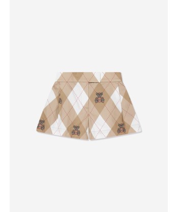 Burberry Girls Nicoletta Argyle Shorts in Soft Fawn de votre