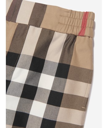 Burberry Boys Halford Shorts in Archive Beige Check du meilleur 