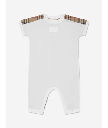 Burberry Baby Lennox Romper Set in White france