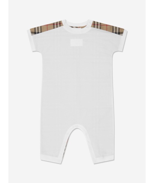 Burberry Baby Lennox Romper Set in White france