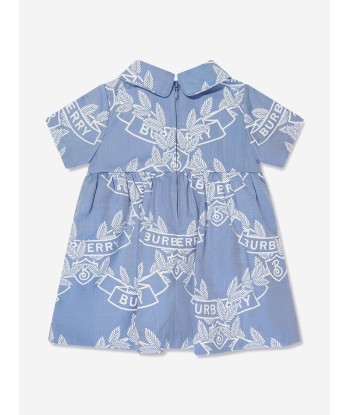 Burberry Baby Girls Geraldine Crest Dress in Blue Venez acheter