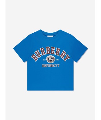 Burberry Boys Cedar College T-Shirt in Blue la chaussure