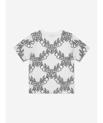 Burberry Boys Cedar Crest T-Shirt in White store