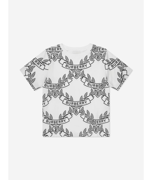 Burberry Boys Cedar Crest T-Shirt in White store