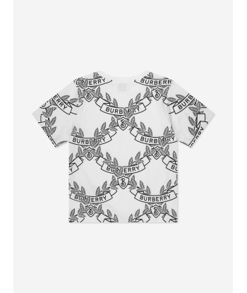 Burberry Boys Cedar Crest T-Shirt in White store