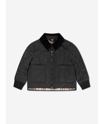 Burberry Boys Otis Long Coat in Black Amélioration de cerveau avec