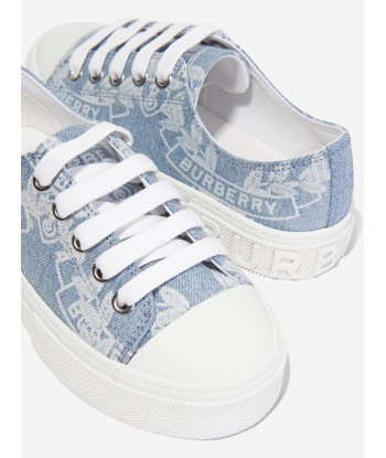 Burberry Kids Mini Jack Trainers in Blue les ctes