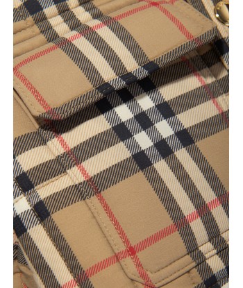 Burberry Boys Gideon Check Short Jacket in Beige pas cher 