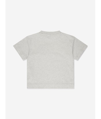 Burberry Girls Aldith Varsity T-Shirt in Grey Découvrez la collection