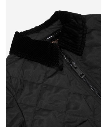 Burberry Boys Otis Long Coat in Black Amélioration de cerveau avec