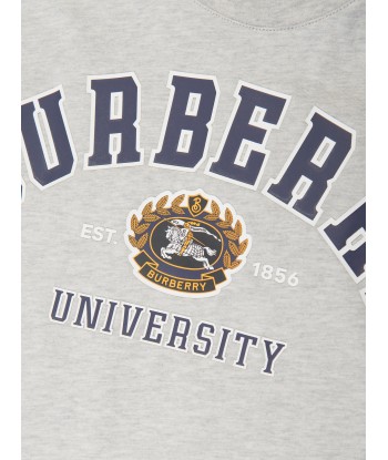 Burberry Girls Aldith Varsity T-Shirt in Grey Découvrez la collection