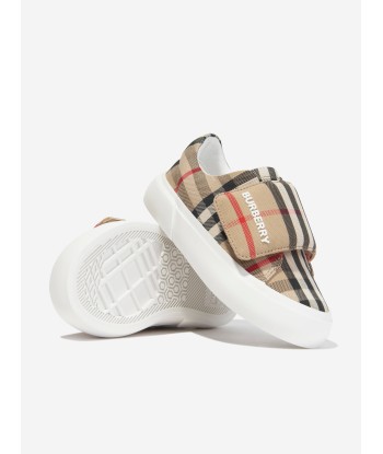 Burberry Kids James Trainers in Archive Beige Check est présent 