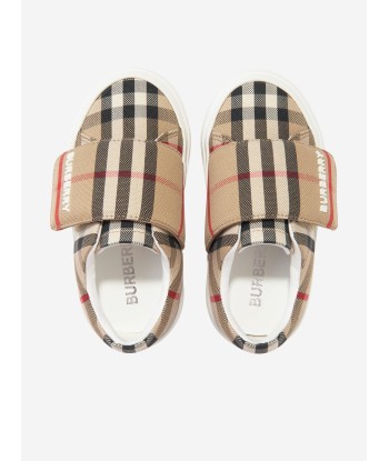 Burberry Kids James Trainers in Archive Beige Check est présent 