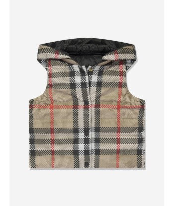 Burberry Girls Oaklee Gilet in Archive Beige Check Amélioration de cerveau avec