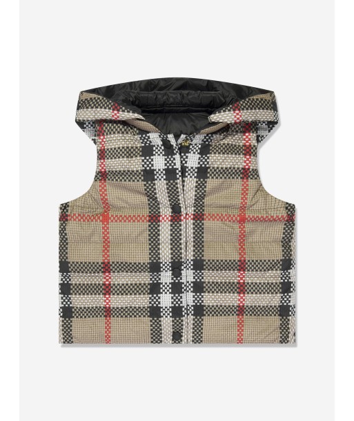 Burberry Girls Oaklee Gilet in Archive Beige Check Amélioration de cerveau avec