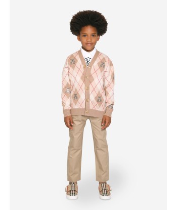 Burberry Boys Baile Bear Argyle Cardigan in Beige s'inspire de l'anatomie humaine