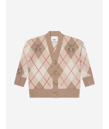 Burberry Baby Boys Baile Bear Cardigan in Soft Fawn suggérées chez