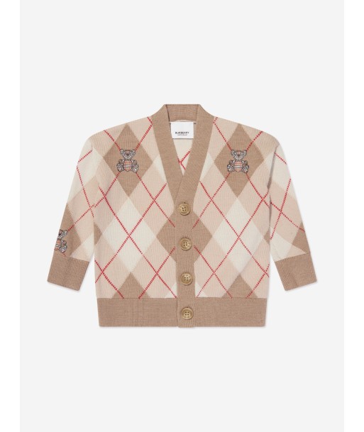 Burberry Baby Boys Baile Bear Cardigan in Soft Fawn suggérées chez