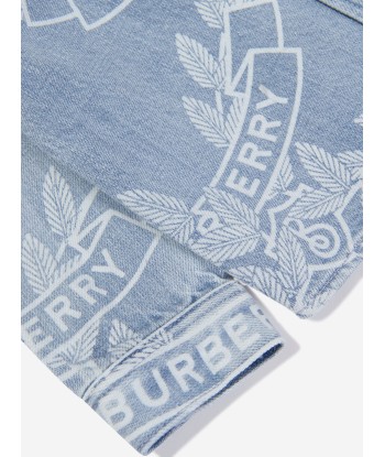 Burberry Baby Boys Owen Crest Shirt in Blue d'Europe débarque