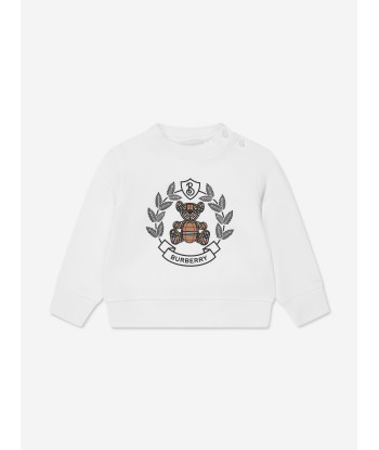 Burberry Baby Boys Crest Bear Sweatshirt in White de technologie